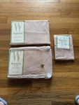 New Vtg Wamsutta Supercale Plus Twin Flat, Fitted Sheet & Pillow Case Pink Set. Fixed Price $40.00.