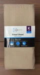 Mainstays Fitted Sheet Cotton Polyester Brownstone 300TC Moisture Wicking. Fixed Price $16.39.