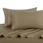 Royal Hotel Bedding Stripe Taupe Queen Size Sheets, 4PC Set, 100% C.... Fixed Price $75.49.