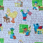 Vintage 1970S Marlboro Sesame Street Twin Flat Fitted Sheet Set Muppets Cutter. Fixed Price $12.75.