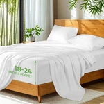 Bed Sheets King 100% Viscose Bamboo Extra Deep Pocket White Cooling Sonoro Kate. Fixed Price $154.99.