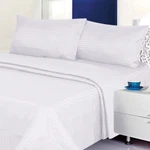 1800 Count Deluxe 4-PIECE Dobby Stripe 100% Cotton Deep Pocket Bed Sheet Set. Fixed Price $39.99.
