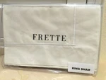 Frette King Sham 1X Bourdon Italy Ivory 21"X37" 100% Cotton Embroidered New. Fixed Price $92.99.