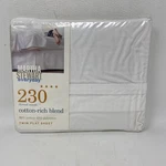 Vintage Martha Stewart Everyday White Cotton Rich Blend Twin Flat Sheet Nos Usa. Fixed Price $17.95.