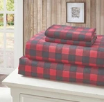 Virah Bella Red And Black Plaid 4-PIECE Sheet Set. Fixed Price $44.99.