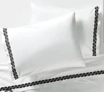 Diane Von Furstenberg White & Black Twin Sheet Set. Fixed Price $25.00.