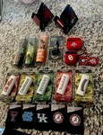 Ncaa College Accessories:wvu,baylor,osu,uk,unc,georgia,olemiss,alabama,ou,kent. Fixed Price $7.00.