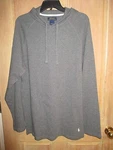 New Polo Ralph Lauren Waffle Pajama Top Sleep Hoodie Shirt Mens Dark Grey. Fixed Price $35.09.