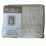 Lace Set By Fieldcrest Vtg 4 Pc Full Size No Iron Percale Sheets Luxury Bedding. Fixed Price $49.87.