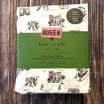 Kate Spade Queen Fine Day New York City Themed Print 100% Cotton Sheet Set. Fixed Price $126.49.