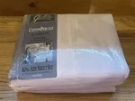 Cannon Cotton Percale King Size Pink Sheet Set Jubilee 180 Thread Count. Fixed Price $16.00.