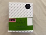 New 4PC Kate Spade Queen Sheet Set Traditional Glacier Grey Dots 100% Cotton. Fixed Price $65.54.