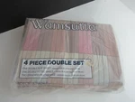 Nos Vintage Wamsutta Ultracale 4 Piece Double Sheet Set Classic Plaid/stripes. Fixed Price $24.99.