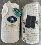 John Robshaw Organic Cotton Viole Hand Stitched White Sea Glass Blue 2 King Sham. Fixed Price $300.00.