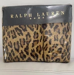Vtg New Ralph Lauren Aragon Neutral Leopard Flat Sheet - Queen. Fixed Price $109.95.