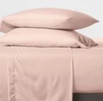 Room Essentials 4-PIECE Microfiber Sheet Set Full Peach Blush. Fixed Price $8.49.
