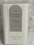 Threshold Performance Flat Cotton Sheet King Sour Cream 400TC. Fixed Price $17.59.