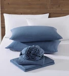 Eddie Bauer Solid 100% Cotton Brushed Flannel 4PC. Sheet Set King Chambray Blue. Fixed Price $54.50.