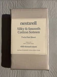 Nestwell Cotton Sateen 400 Tc Twin Flat Sheet (lunar Rock). Fixed Price $22.99.