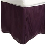 Superior Combed Cotton 300 Thread Count Skirt Stripe - Plum Twin New Open. Fixed Price $14.99.