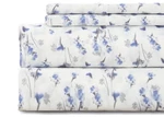 Queen Set 4PC Printed Blue Flower Pattern Double Bed Luxury Cool.... Fixed Price $36.05.
