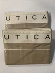 New Lot Of 2 Utica No Iron Percale Twin Flat Sheets 66 X96 Pipeline Solids Malt. Fixed Price $22.39.