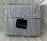 Ralph Lauren Organic Oxford Stripe Blue & White Cal. King Fitted Sheet $245 Nip. Fixed Price $148.75.