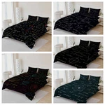 3D Mathematical Formula Black Quilt Cover Duvet Comforter Set. Fixed Price $99.99.