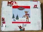 Rudolph The Red Nosed Reindeer Bed Sheet Set Full White Holiday Christmas New. Fixed Price $38.44.