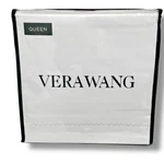 Vera Wang Luxurious Satin Weave Simple White Queen Sheet 4PC Set 100% Cotton. Fixed Price $99.99.
