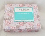 3 Pc Waverly Traditions Floral Twin Sheet Set Nip. Fixed Price $33.15.