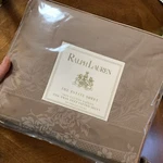 Vtg Ralph Lauren Estate Fairchild Barkwood Floral Twin Fitted Sheet Cotton Tan. Fixed Price $75.00.