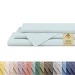 Linen Home 100 Cotton Percale Sheets California King Size, Blue Duck Egg, Dee.... Fixed Price $101.51.