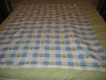 1990'S Vintage Tweety Bird Twin Flat Sheet Blue White & Yellow Bib Co, Macon, Ga. Fixed Price $6.99.