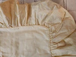 Vintage Ralph Lauren Yello Striped Ruffled Standard Pillow Sham. Fixed Price $35.00.