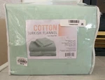 Cotton Turkish Flannel Twin Sheet Set,nip, Sage Color, By Morgan Home Fashions. Fixed Price $29.99.