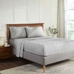 Melange Flannel Cotton Two-toned Fuzzy Warm Deep Pocket Bed Sheet Set. Fixed Price $94.00.