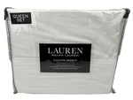 Ralph Lauren Queen Dunham Sateen Sheet Set White 100% Cotton 300 Tc. Fixed Price $79.99.