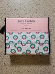Juicy Couture Full Sheet Set White Jc Monogram Wreath Print Holiday Winter Y2K. Fixed Price $43.95.