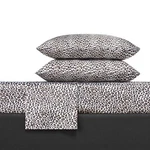 Queen Leopard Print Satin Sheet Set Charcoal - Betseyville. Fixed Price $15.99.