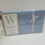 New Old Stock Wamsutta Supercale Plus Twin Flat Sheet Light Blue Made Usa. Fixed Price $11.20.