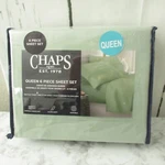 Chaps Sheets Queen Size Green Wrinkle Resistant Ultra Soft 6 Piece Set. Fixed Price $64.99.
