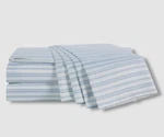 Wellbeing By Sunham Blue 300 Thread Count Striped 6-PC. Sheet Set, Size Cal King. Fixed Price $38.69.