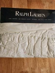 Ralph Lauren Home Bromley White Twin Flat Sheet Eyelet Ruffle Vintage Nos. Fixed Price $49.00.