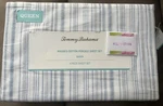 Tommy Bahama Queen Sheet Set Kahanu Stripe Blue 100% Cotton Percale Beach 4PC. Fixed Price $65.00.