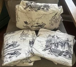 Harry X Pottery Barn Etched Scene Full Sheet Set Fitted/flat/pillow Cases. Fixed Price $75.00.