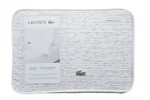 Lacoste 100% Cotton Percale Twin Xl Textured Dashes Sheet Set Graphite. Fixed Price $84.00.