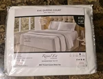 Five Queens Court Royal Fit 4 Piece White King Size Sheet Set. Fixed Price $125.00.