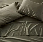 Queen 600 Thread Count Sateen Sheet Set Olive Green - Casaluna. Fixed Price $99.99.