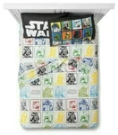 Star Wars Classic Grid Darth Vader Yoda R2D2 C3PO Bedding 5 Pc Full Sheet Set. Fixed Price $22.92.